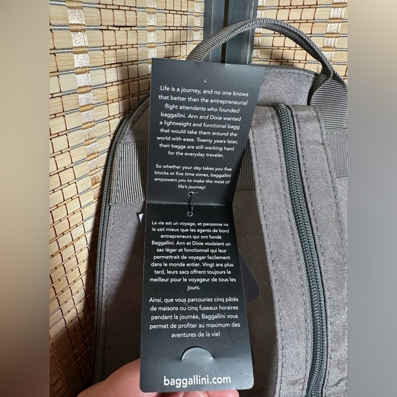 NWT - Baggallini Back to Basics Backpack - Steel Mini Backpack - Picture 9 of 11